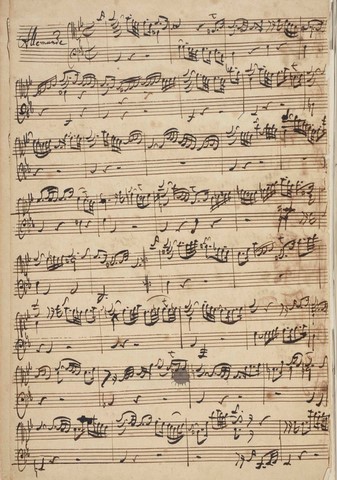 Bach  Suite N°5 Original manuscript